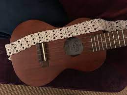 Standard ukulele wall mount hangers, hook. Super Chuffed With My Crochet Ukulele Strap Ukulele Straps Guitar Strap Ukulele