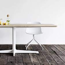 houten tafels met maatwerk design kies frame kleur houtsoort bladvorm ovaal of rond kruisvoet of middenpoot onderstel houten tafel tafels meubel ideeen