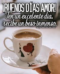Este sencillo acto no solo despierta emociones y. Buenos Dias Amor Ten Un Excelente Dia Recibe Un Beso Inmenso Tarjetasdiarias Com