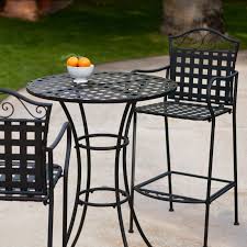 woodard capri wrought iron bar height bistro set www hayneedle com outdoor patio bar outdoor bar stools iron patio furniture