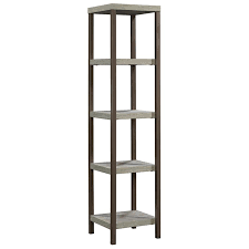 Sauder Manhattan Gate 4 Shelf Bookcase In Mystic Oak And Brown 422385