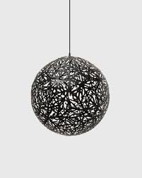 Sola Pendant Light In A Black Painted Finish Both Sides The Finish Is Sprayed Acrylic On Bamboo These Pendant Light Black Pendant Light Dome Pendant Lighting