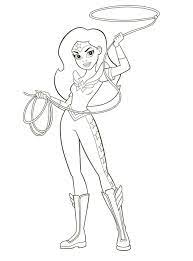 Dc super hero girls coloring pages are a fun way for kids of all ages to develop creativity , focus, motor skills and color recognition. Wonder Woman From Dc Super Hero Girls Coloring Page Free Printable Coloring Pages For Kids