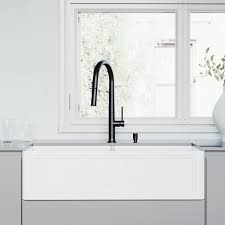 It's no secret that i am a huge fan of ikea kitchen cabinets. Vigo 36 Inch Double Bowl Matte Stone Crown Reversible Apron Front Farmhouse Kitchen Sink And Greenwich Pull Down Spray Kitchen Faucet And Soap Dispenser Set In Matte Black