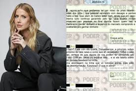 Mensagens citam contrato de 12 meses, via agência, para Gabriela Prioli produzir conteúdos sobre o Banco Master