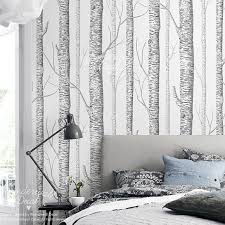 Birch Tree Wall Decals Peel And Stick Birch Tree Peel Stick Wallpaper Wall Decal Door Wonderwalldecal Behang Prikbord Projecten