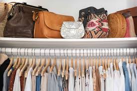 If the shelf is not tall enough, do not allow the handles of the bag to be pressed down — in this event, the bag should lie flat. 9 Clever Handbag Storage Ideas