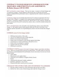 CONTRACT CHANGES REQUESTS AND REQUESTS FOR ...