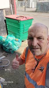 Just back from doing my stint at the top of Bennochy Road, Kirkcaldy. A  nice day for a purposeful walk! One bag left at pick-up point.quite heavy  with a few glass bottles ,