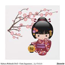 Well you're in luck, because here they come. Sakura Kokeshi Doll Cute Japanese Geisha Girl Panel Wall Art Zazzle Com Kokeshi Dolls Japanese Geisha Kokeshi