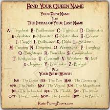 ༉‧₊˚꒰oᴄᴇᴀɴ eʏᴇs.' ⸙͎° ° °. This Find Your Queen Name Game Will Sure To Be A Hit On Your Favorite Social Media Site Or Just To Download And Funny Name Generator Queen Names Silly Names