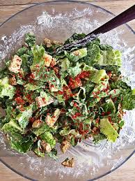 Oil free vegan caesar salad dressing. Zesty Caesar Salad With Croutons No Oil Veganenvy