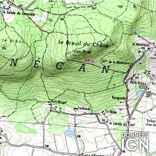Dans les deux cas, le département du morbihan est classé en vert. Carte Ign Au 1 25 000 Pour Gps Morbihan