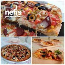 bol malzemeli aile boyu pizza yemek tarifleri gida pizza