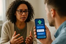 Persona conversando con un chatbot de IA