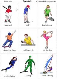 A game, competition, or activity needing physical effort and skill that is played or done…. Sports 2 Flashcard Flashcards Flashcards For Kids English Vocabulary