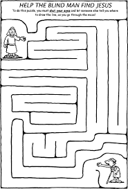 As jesus and his disciples, together with a large crowd, were leaving the city, a blind man, bartimaeus (which means son of timaeus), was sitting by the roadside begging. Blind Bartimaeus Coloring Pages