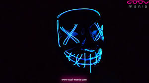 80%off led halloween masks 3 modes can be controlled will not cause eye strain and fatigue Purge Mask Led Dark Blue Www Cool Mania Com Youtube