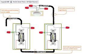 How to install two or more switches to operate a single light. I Would Like To Wire Two Switches To One Ceiling Light Each Switch Is At Its Own Doorway If I Come In One Doorway And