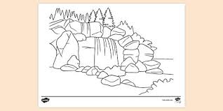 A geological marvel actually, and many of us feel that way when we get to see one. Printable Waterfall Colouring Page For Kids Resource