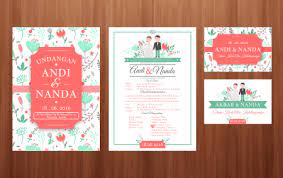 Template Undangan Cdr Vintage Floral Undangan Pernikahan Undangan Pernikahan