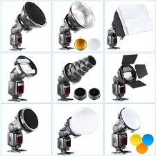 Product titlels photography led portable mini selfie ring light for smartphone, camera light for iphone ipad, samsung galaxy, brightness level control. Neewer Camera Speedlite Flash Accessories Kit With Barndoor Conical Snoot Mini Reflector Sphere Diffuser Beaty Disc 8x12inches Softbox Honeycomb Color Filters Universal Mount Adpater Neewer Photographic Equipment And Accessories For