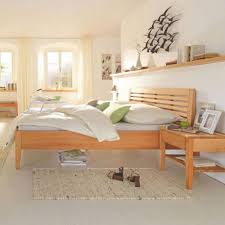 Doppelbett Holzgestell Holzbett Buchenfarebn Bett Haus Deko Zimmer