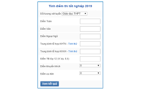 Jun 26, 2021 · theo kế hoạch trước đó, chậm nhất ngày 30/6, sở sẽ công bố điểm thi cho thí sinh. Cong Cá»¥ Tinh Ä'iá»ƒm Xet Tá»'t Nghiá»‡p Thpt 2019 Nhanh Nháº¥t
