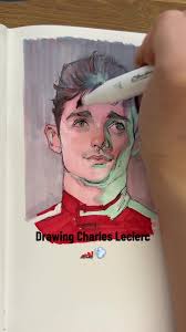 Marker drawing of Charles Leclerc, F1 driver for Ferrari🥵🏎️🔥  #alcoholmarkers #ohuhu #markerart #drawing #sketching #markerdrawing  #formula1 #formulaone #charlesleclerc #ferrari #drawingprocess ...