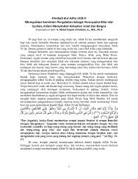 Khutbah idul adha 1440 hahad, 11 agustus 2019masjid jabal nur 5 kabupaten subanghikmah perjalanan spiritual nabi ibrahim a.s. Khutbah Idul Adha Pdf Nusagates