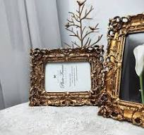 6-Inch 7-Inch Style Retro Distressed Resin Photo Frame Table Display Wall  Hanging European-Style Creative Carved Hollow 1pc Picture Random