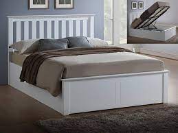 The latest on our store health and safety plans. Asc Sienna 4ft Small Double White Wooden Ottoman Bed Frame