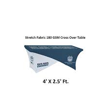 Custom Cross Over Table Covers Stretch Fabric Table Cloth For Wedding Trade Show Event And Exhibition Disp Trade Show Table Covers Custom Cross Custom Table