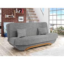 Decoinparis Canape Clic Clac En Tissu Convertible Elona Gris Banquette Ameublement Canape