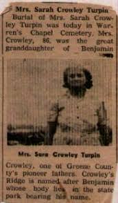 Sarah Jane Crowley Turpin (1882-1968)