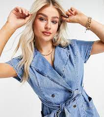 Double Breasted Denim Dress Shop The World S Largest Collection Of Fashion Shopstyle