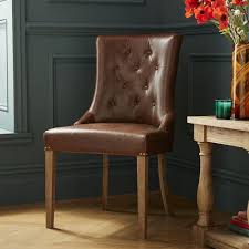 Volans dining chairs set of 2, mid century modern retro brown faux leather upholstered dining accent chairs for kitchen dining room living room bedroom desk 4.6 out of 5 stars 179 $144.99 $ 144. Leather Dining Chairs Modern Traditional Oak Furniture Uk