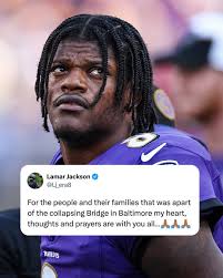 Lamar Jackson after the Francis Scott Key Bridge collapse 🙏