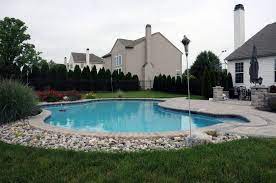 Above around pools with decks pool: Gallery Inground Swimming Pools Landscaping Around Pool Inground Pool Landscaping Pool Landscape Design