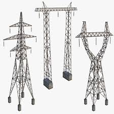 3d Model Set Towers Tower 3d Model Transmission Tower