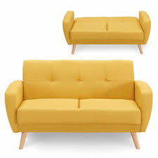 Canapé 2places angle terminal gauche. Canape 2 Places Convertible Scandinave Jaune Silo Decoinparis