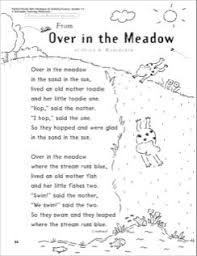 From Over In The Meadow Poem Fluency Building Read Aloud Poem Poetry For Kids Kids Poems Poems About School