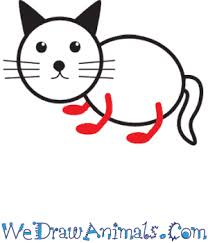 Draw eyes and lashes for the naughty cat. How To Draw A Simple Cat For Kids