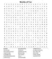 worlds of fun word search worlds of fun free printable word searches word search printables