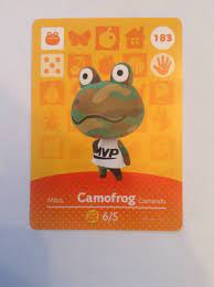 Amazon.com: Nintendo Animal Crossing Happy Home Designer Amiibo Card  Camofrog 183/200 USA Version : Video Games