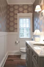Homey Half Bath Love The Wallpaper Powder Room Small Powder Room Design Bathroom Design