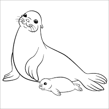 Coloring pages of animals and baby animals including fish, dog, cat, kangaroo, monkey, frog, bird, lion and lamb. Baby Animals And Mom Coloring Pages Coloringbay