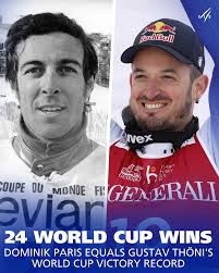 Legends. 🔥 Dominik Paris makes history, equaling Gustav Thöni's World Cup  victory record with 24 wins! 🏆🇮🇹 He is now the second most successful  Italian male skier of all time, only behind