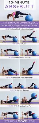 Limited time sale easy return. 10 Minute Butt Abs Stability Ball Workout Nourish Move Love