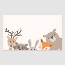 Woodland Baby Shower Favor Tag Sticker Animals Fox Zazzle Com Woodland Baby Shower Favors Woodland Animal Baby Shower Baby Shower Woodland
